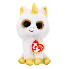 Детская игрушка мягконабивная TY Beanie Boo's 36179 Белый единорог "Pegasus" 15см